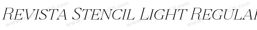 Revista Stencil Light Regular字体转换
